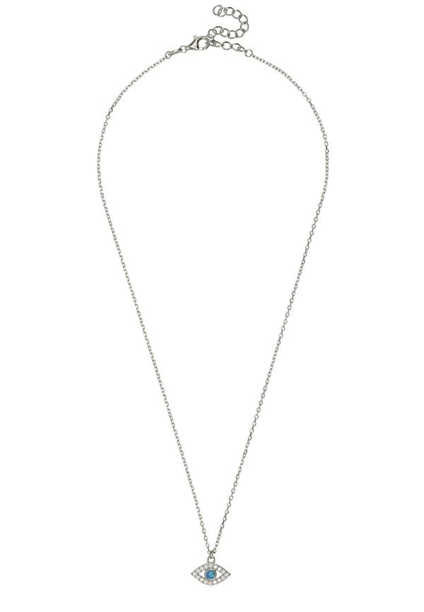 Necklace with a small pendant on a white background