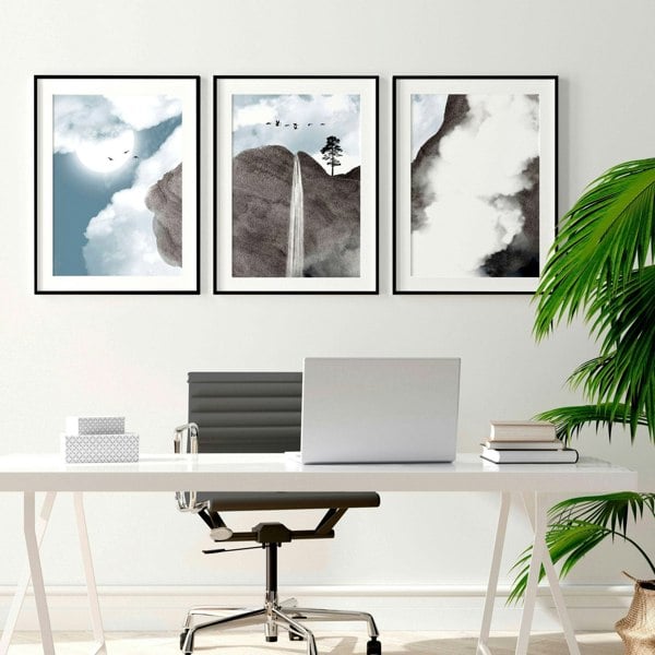 Wall art for an office | set of 3 Contemporary wall art prints