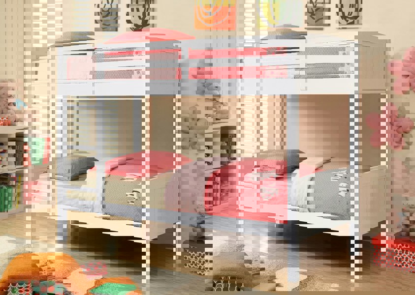 Comfy Living Christopher Wooden Bunk Bed - Space-Saving Comfort for Kids’ Rooms