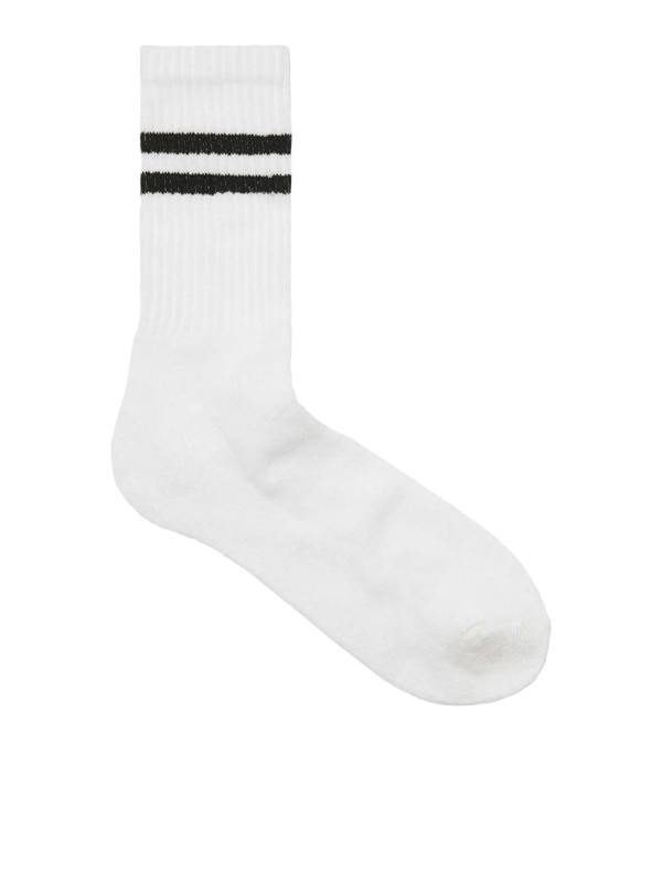 Jack & Jones Regan Stripe Tennis Socks 5 Pack - White
