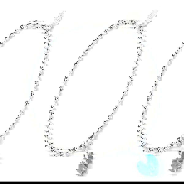 Crystal Hearts on Silver Ball Bead Bracelet - MYLEE London