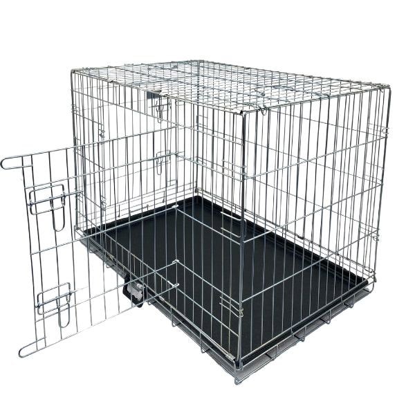 HugglePets Dog Cage with Plastic Tray