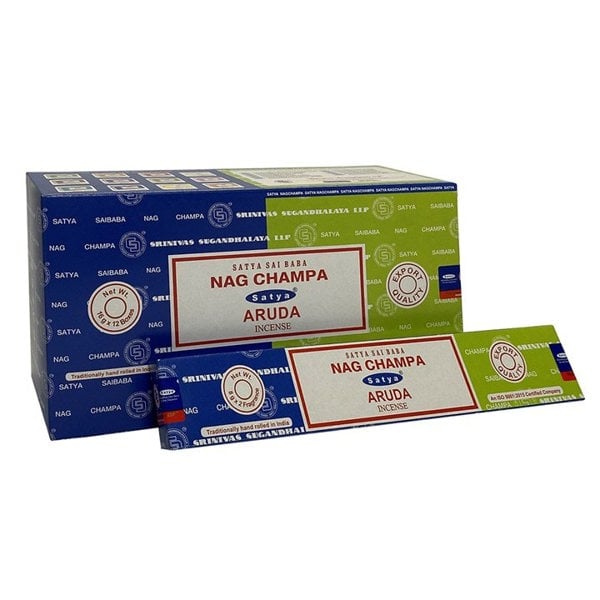 Serano Set of 12 Packets of Combo Satya Incense - Nag Champa Aruda