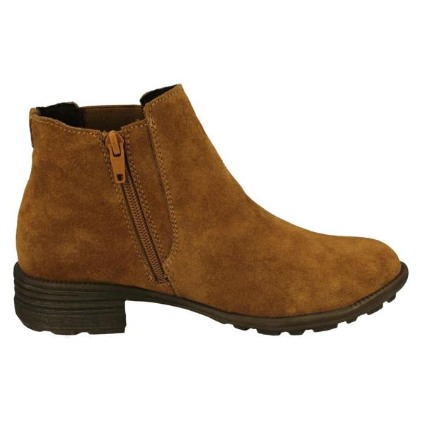 Hush Puppies Ladies Hush Puppies Block Heeled Ankle Boots Madisyn