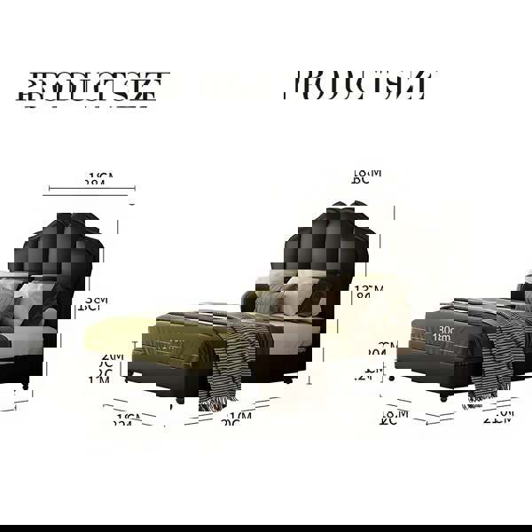 Zephyr Leather Double Bed-Weilai Concept-Weilai Concept