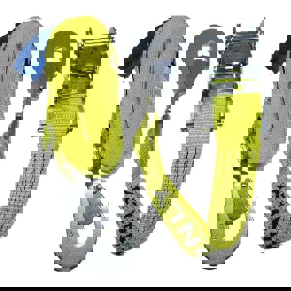 SECUREFIXDIRECT Fall Protection Ratchet Strap with Twisted Snap Hooks 2T 15M (Flatbed Truck Trailer Platform Safety)