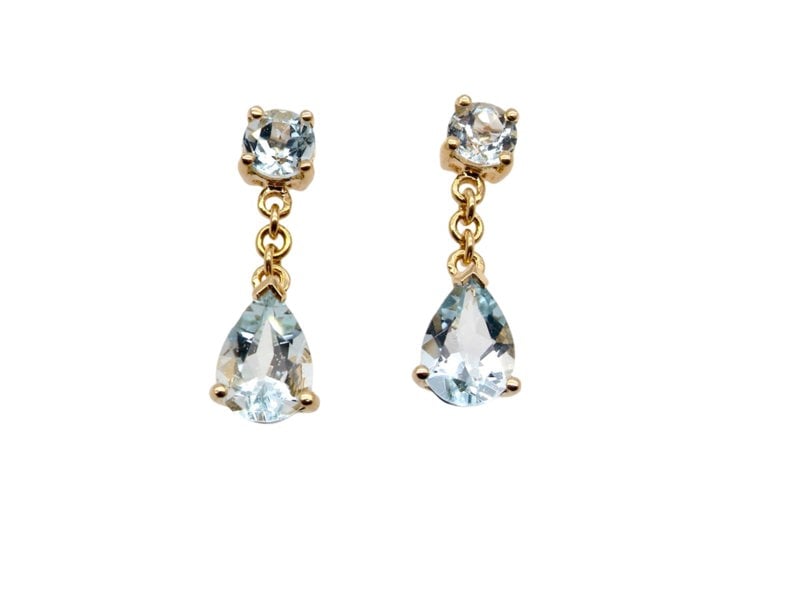 A pair of Aquamarine earrings