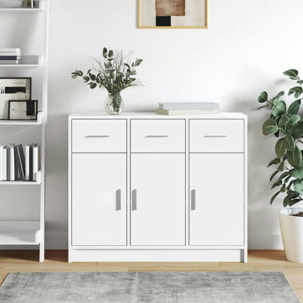 Berkfield Sideboard White 91x28x75 cm Engineered Wood