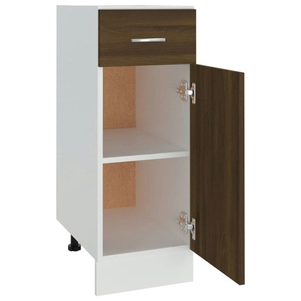 Berkfield Drawer Bottom Cabinet Brown Oak 30x46x81.5 cm Engineered Wood