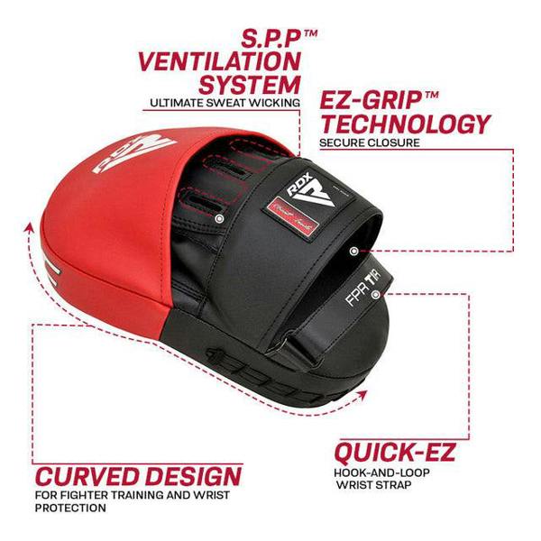 RDX Sports FOCUS PAD T1 RED/BLACK (PAIR)