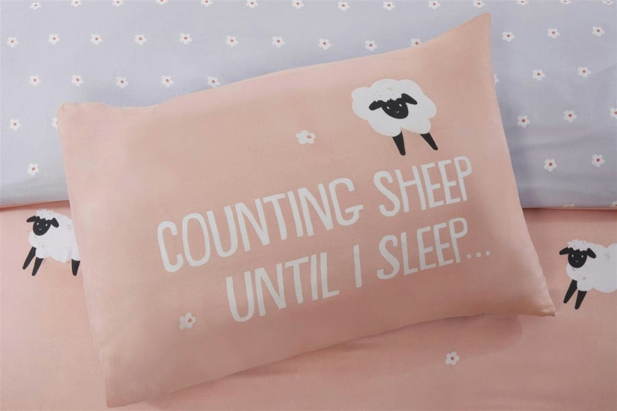 HomeSpace Direct Cute Sheep Reversible Duvet Cover Bedding Set