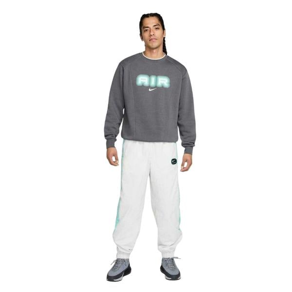 Nike Mens Air Crew Neck Relaxed Fit Long-Sleeved Sweatshirt - Iron Grey - 