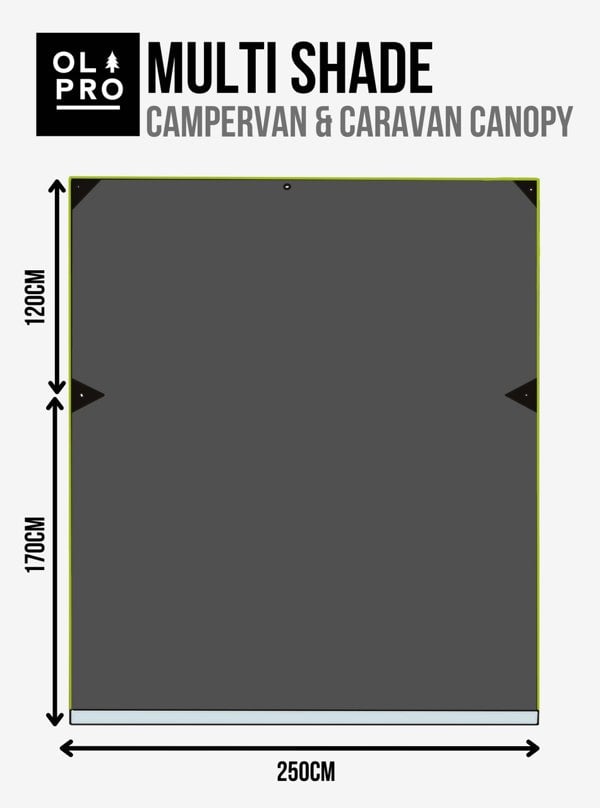Rectangle Campervan Shade Canopy OLPRO