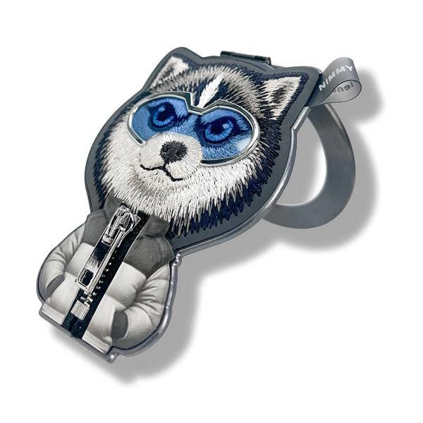 Nimmy Friends Nimmy Cool & Cute 2.0 Husky Embroidery Magnetic Stand with MagSafe Grey - N-KM-BSZJ-017