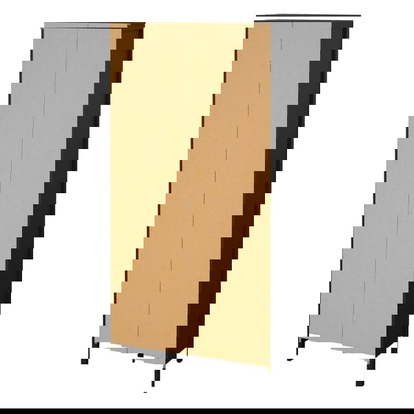 Furniture To Go Barcelona Wardrobe with 1 door + 1 mirror door + 2 drawers Matt Black