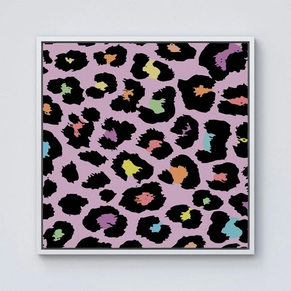 Warren Reed Pink Leopard Print Framed Canvas