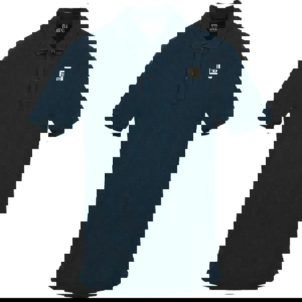 Diesel Mens Total Eclipse Small Logo Polo Shirt - Navy Blue - 