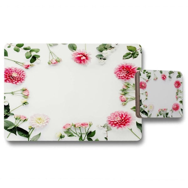 New Product Scattered Flowers (Placemat & Coaster Set)  - Andrew Lee Home and Living