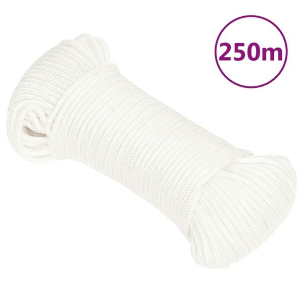 Berkfield Boat Rope Full White 3 mm 250 m Polypropylene