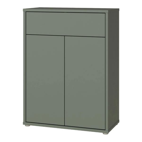 Furniture To Go Alice Springs Shoe Cabinet with 2 Doors Push-to-Open & 1 Drawer Push-to-Open in Sage Green