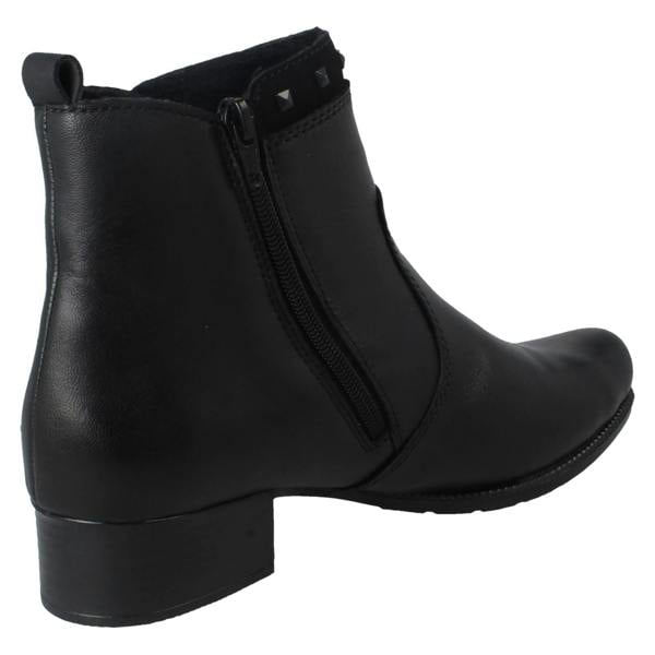 Rieker Ladies Zip Fastening Stud Detailed Ankle Boots 78657