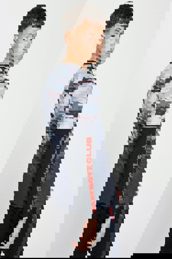 Beat Boyz Club Crenelate Long Sleeve T-Shirt - Black Camo Fade