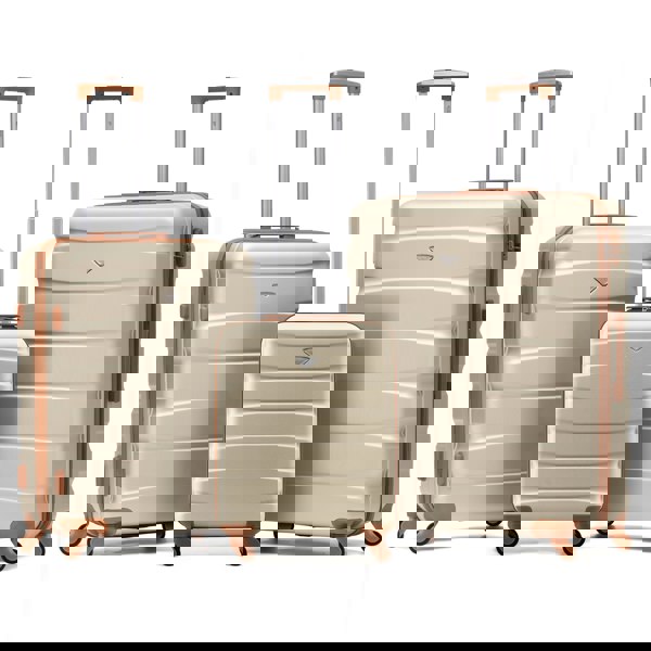 Flight Knight 55x40x20cm Cabin Carry On Luggage with Medium Case and Large Size Check-in Hold Suitcase