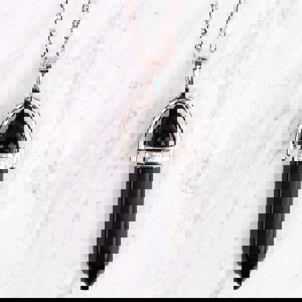 Myga Silver Plated Crystal Pendant