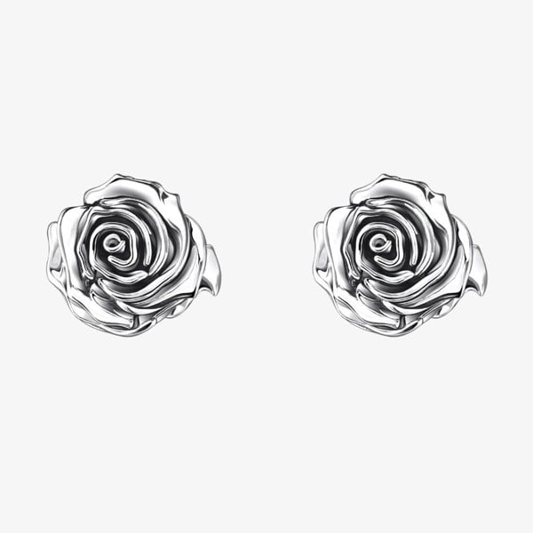 THOMAS SABO Midnight Rose Silver Rose Stud Earrings H2323-637-21
