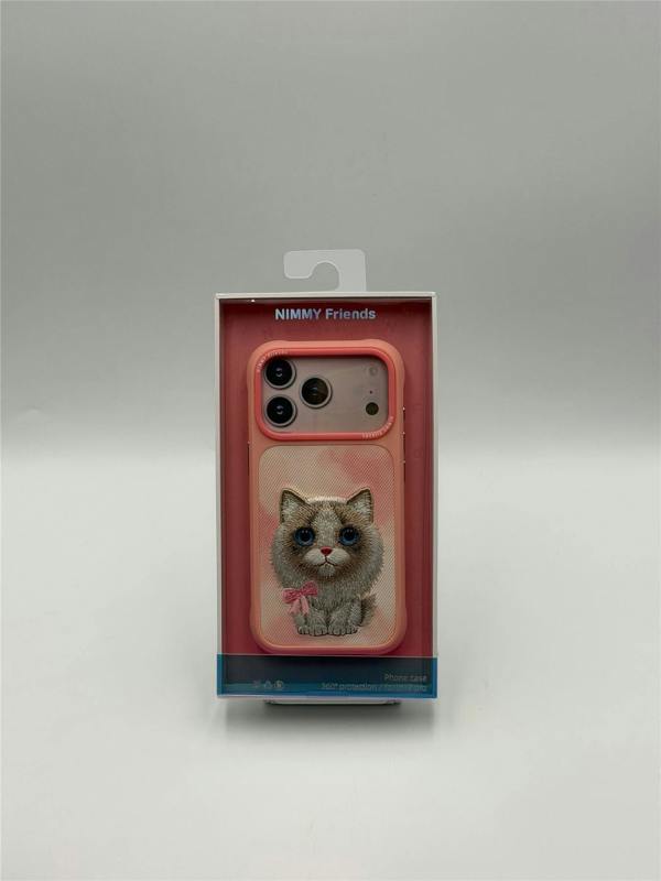Nimmy Friends Nimmy Big Eye Cute Pet Ragdoll Cat Case with MagSafe for iPhone Pro 6.3"  Pink - N-XDY-IP17-PRO-07-D