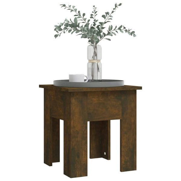 Berkfield Coffee Table Smoked Oak 40x40x42 cm Engineered Wood