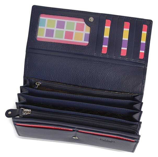 SADDLER Large Leather Multi-Section Purse "Grace" – Handmade by Saddler | RFID Protected & Gift Boxed