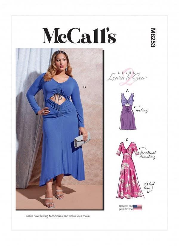 McCalls 8253 Paper Sewing Pattern – Women's Dress, Beginner, Easy