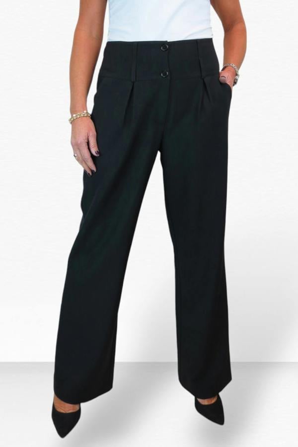 Paulo Due Women's Tailored Wide Leg Office Trousers