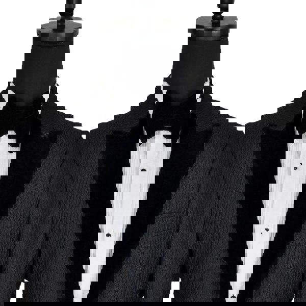 David WeJ DW Signature Velvet Peak Lapel Blazer - Black