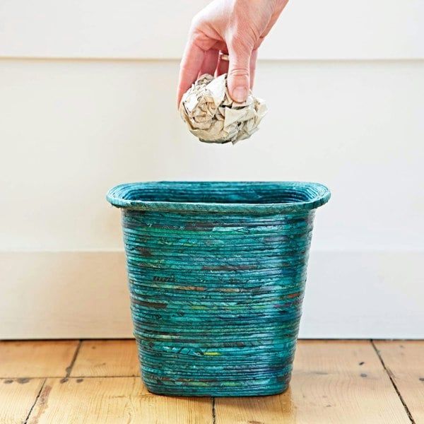 Paper High Recycled Newspaper Waste Paper Basket