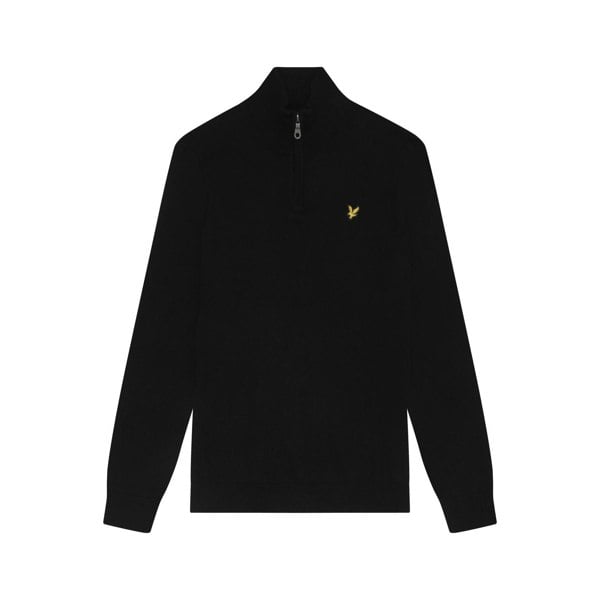 Lyle & Scott Mens Cotton Merino Jumper - Jet Black