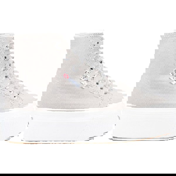 Superga 2708 Hi Top Ankle Boots - Grey Colomba/White Avorio
