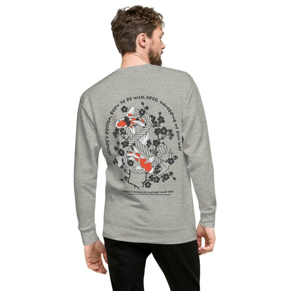 ANCHOR & CREW Koi Fish Another Good Day Cotton Blend Sweatshirt