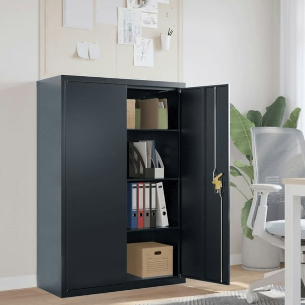 Berkfield File Cabinet Anthracite 90x40x140 cm Steel