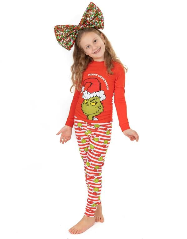 The Grinch Girls Red Character Long Sleeve Long Leg Pyjama Set