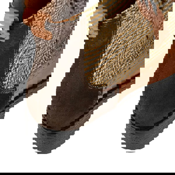 Embassy London Hatter - Tan & Brown Check - Women's Leather Ankle Lace-up Boot with check details