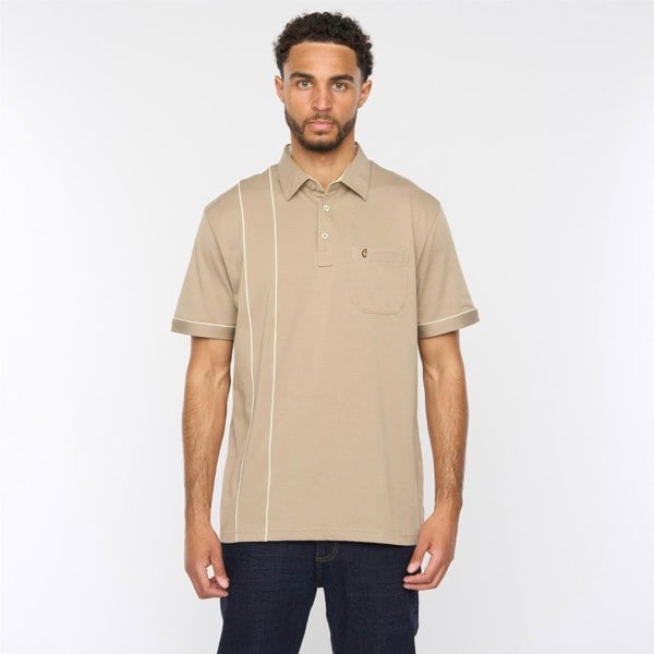 Gabicci G52X16 Mens Short Sleeve Plated Jersey Polo Shirt Gabicci Classic - STONE