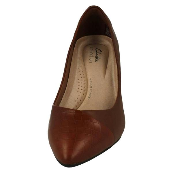 Clarks Womens Clarks Wide Fitting Heeled Court Shoe Kataleyna Rose