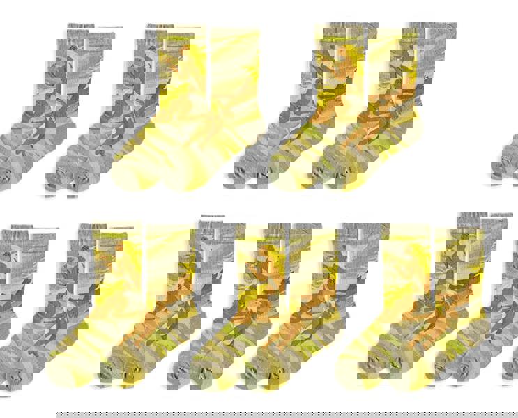 Anysox Anyfootwear 5 Pairs Long Socks Size 5-9 Cartoon Women Print Warm Comfortable Unisex Winter Accessories