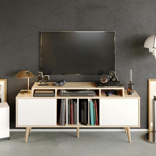 Decorotika Char Modern Tv Stand TV Cabinet for TV's up to 72"