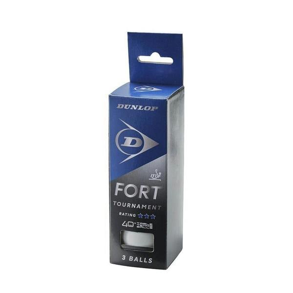 Dunlop 40+ Fort Table Tennis Balls (Pack of 3) - White - 