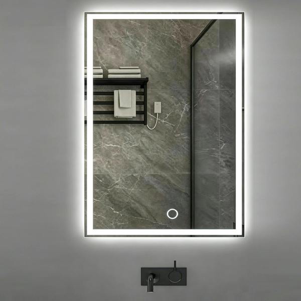 Gr8 Home LED Bathroom Mirror 60 x 90cm Anti Fog Touch Sensor Dimmable Wall Mounted Smart Mirror