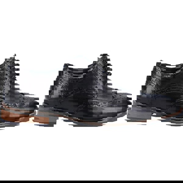 Hush Puppies Dustin Brogue Leather Men's Black Brogues Shoes