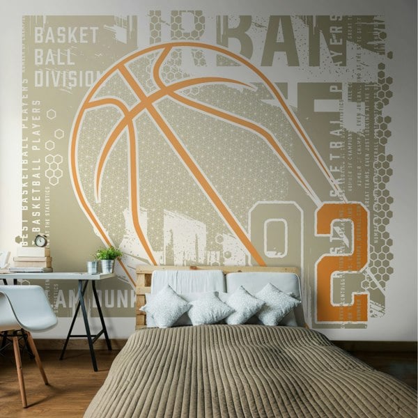 Origin Murals Modern Basketball - Grey